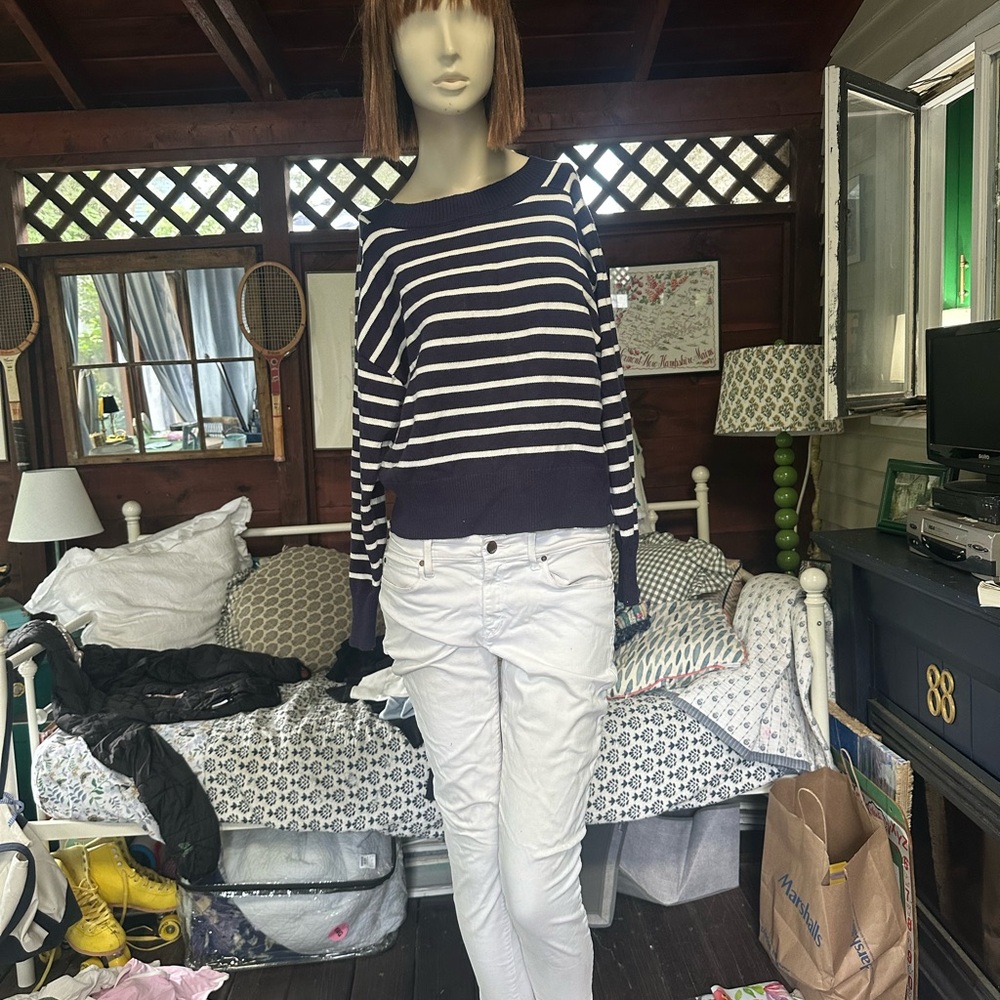 Navy Striped Sweater